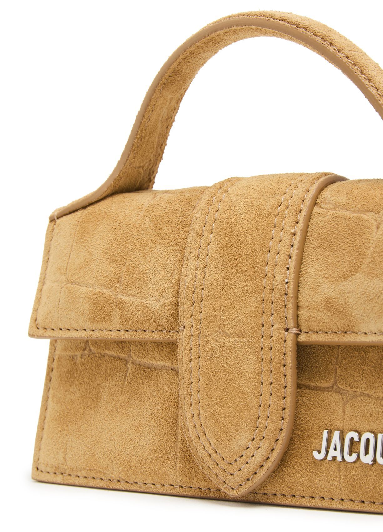 Jacquemus Le Bambino Long Leather Shoulder Bag In Camel