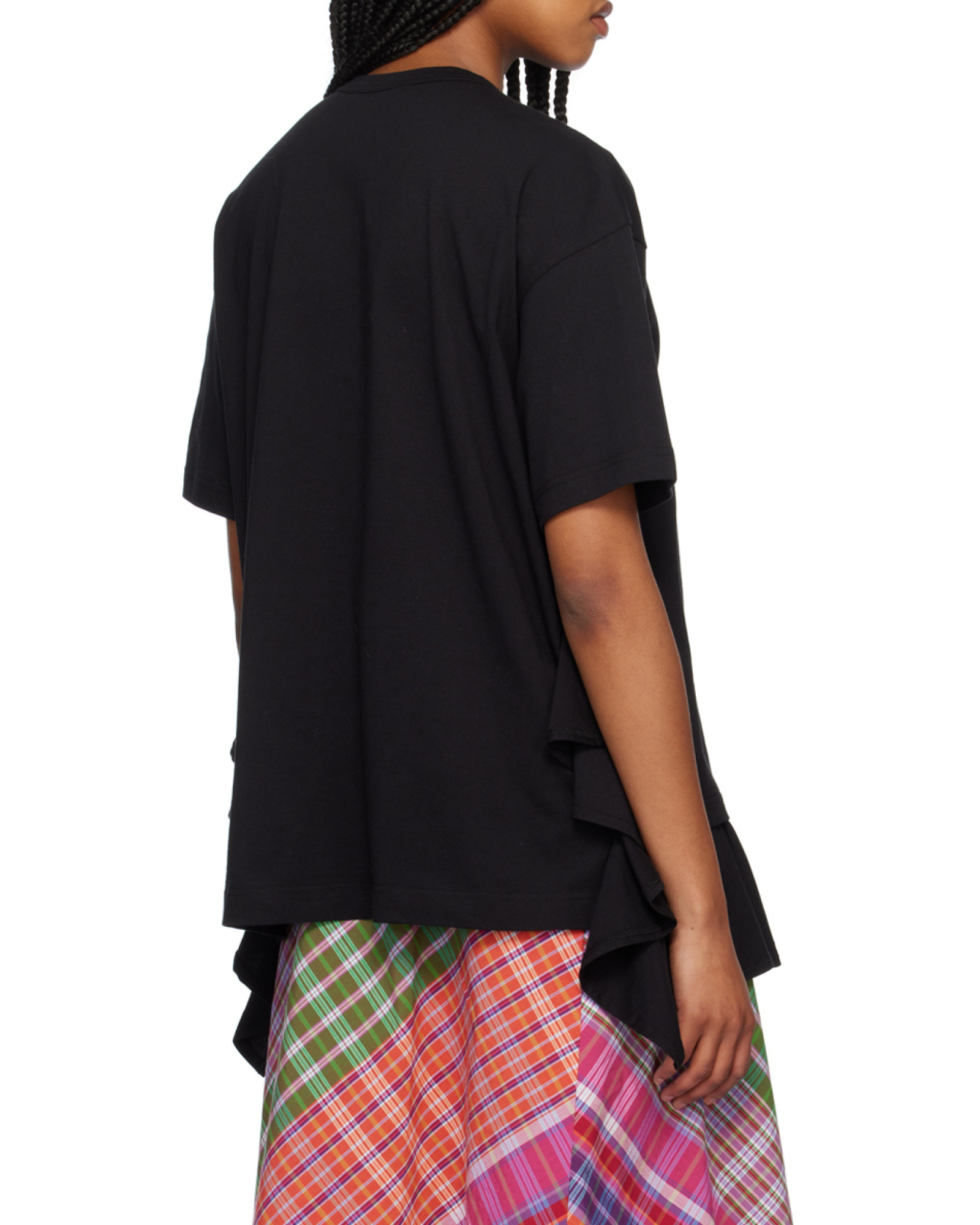 Shop Comme Des Garçons Flared-detail Cotton T-shirt