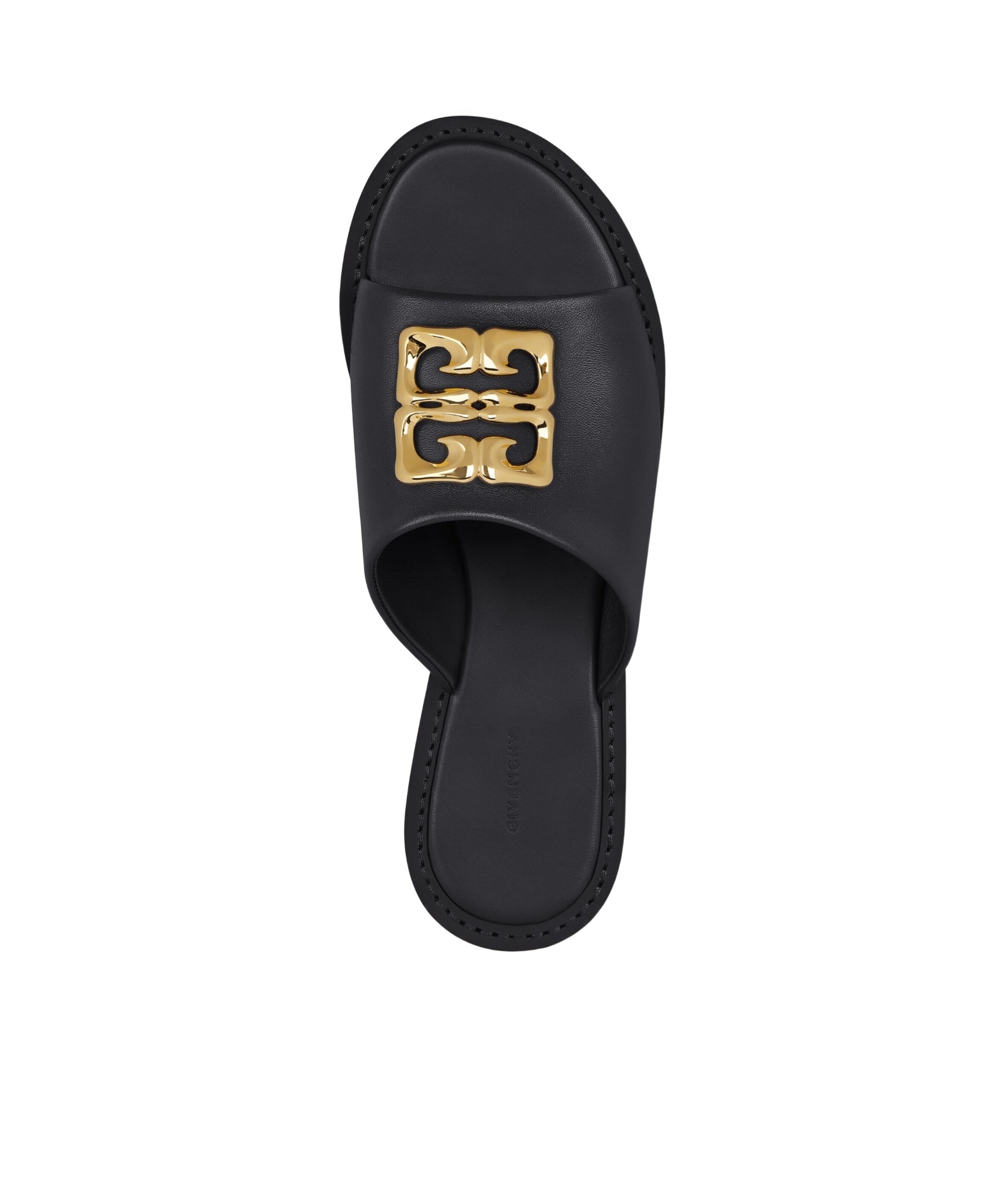 Shop Givenchy 4g Liquid Flat Mules In Leather In Black