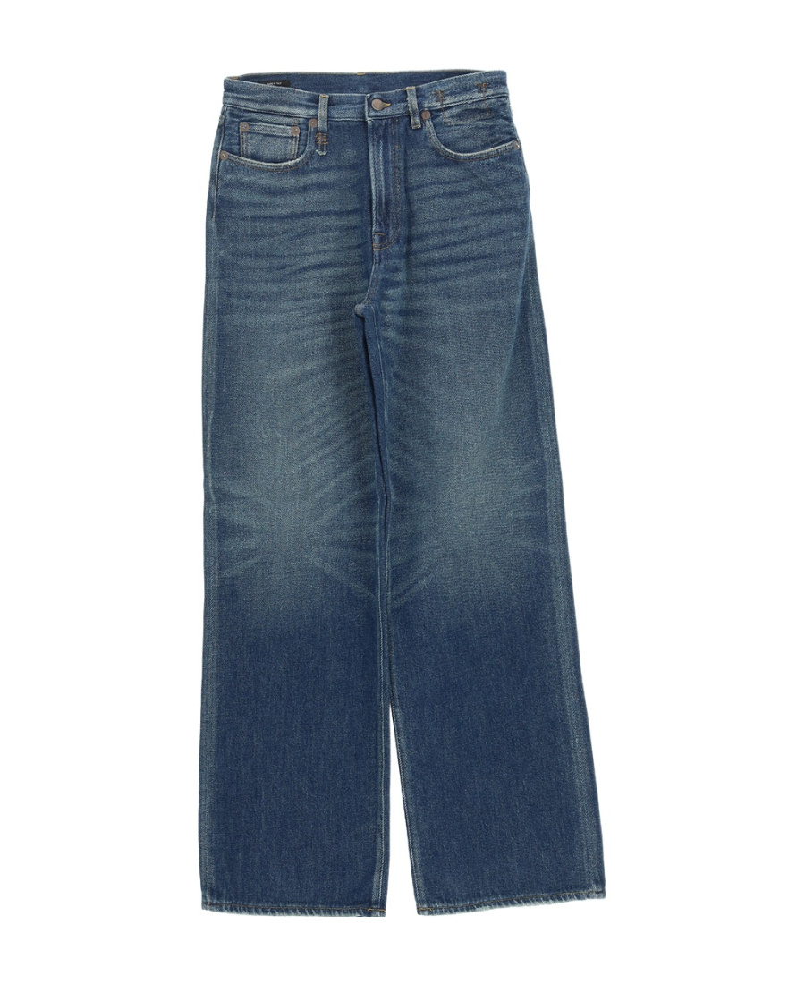 R13 Wide Leg Denim Jeans In Blue