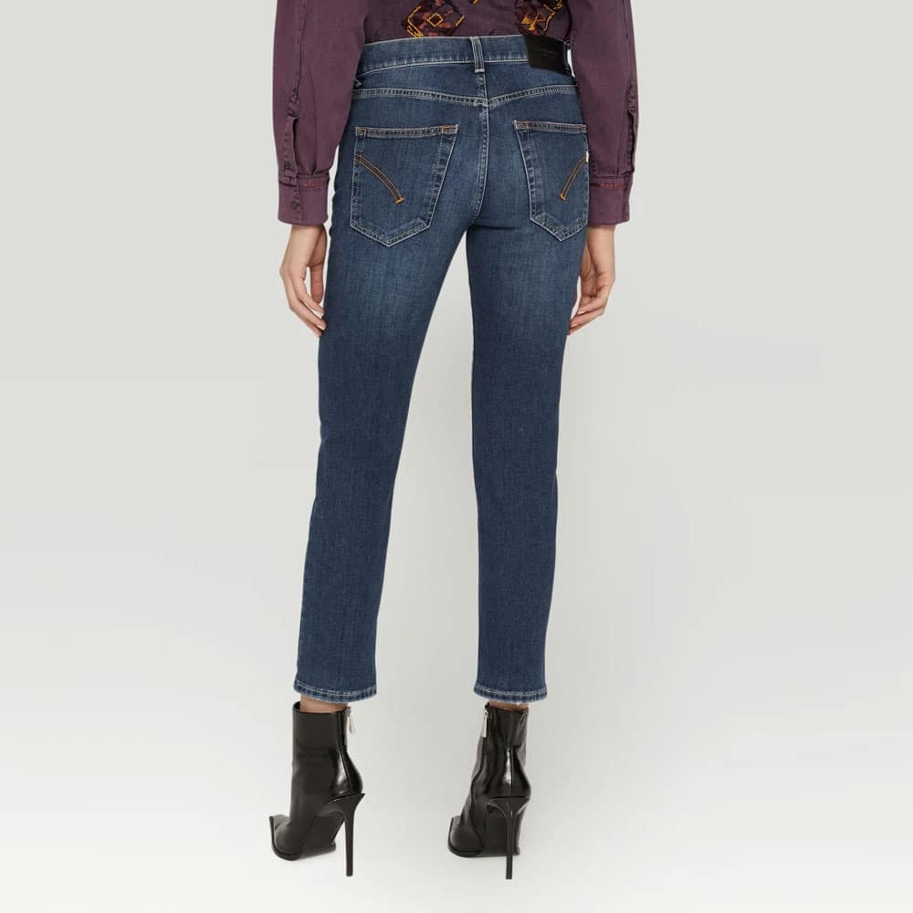 Dondup Slim Fit Cropped Jeans In Blue