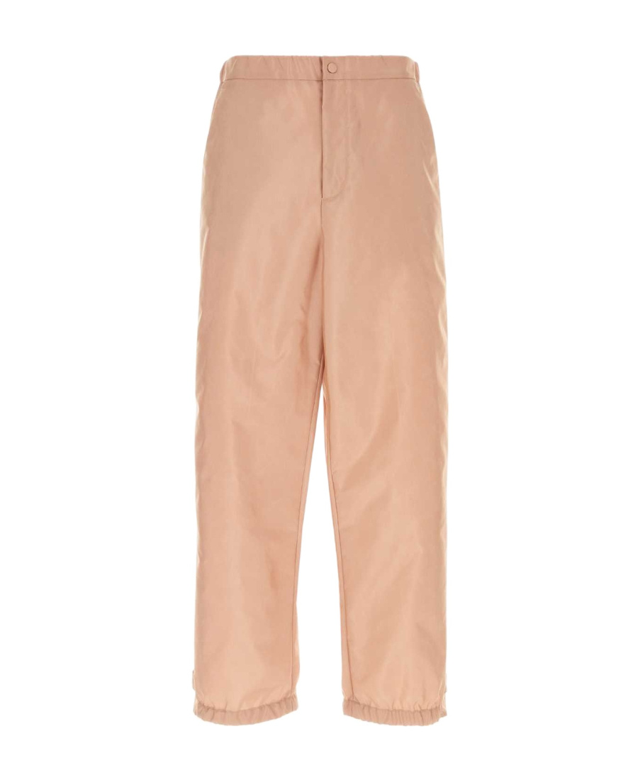 Valentino Nylon Pant With Waist Drawstring And Adjustable Hem Straps In Nude