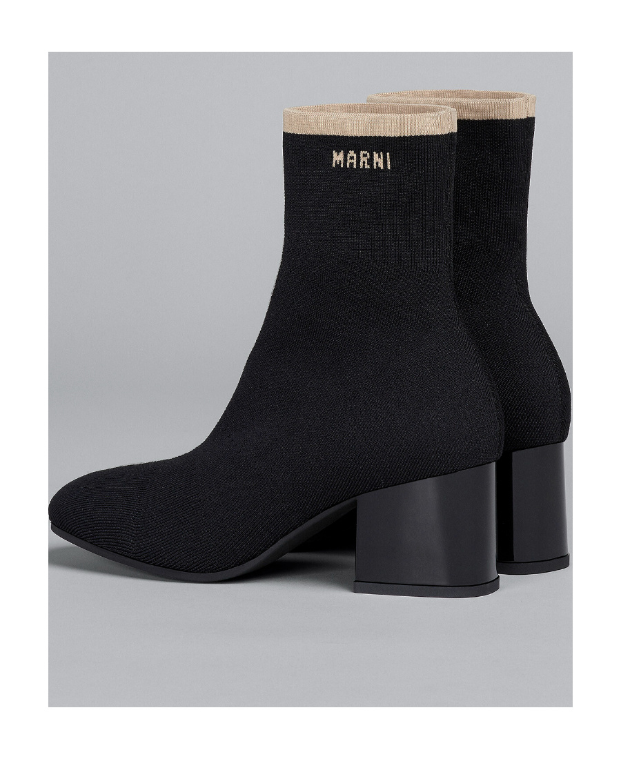 Marni Woman Ankle Boots Black Size 8 Textile Fibers In Black