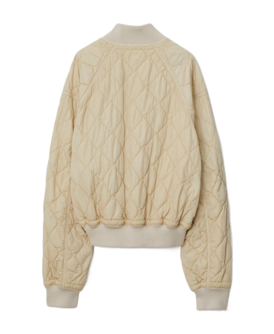 Burberry Quilted Bomber Jacket In Soap