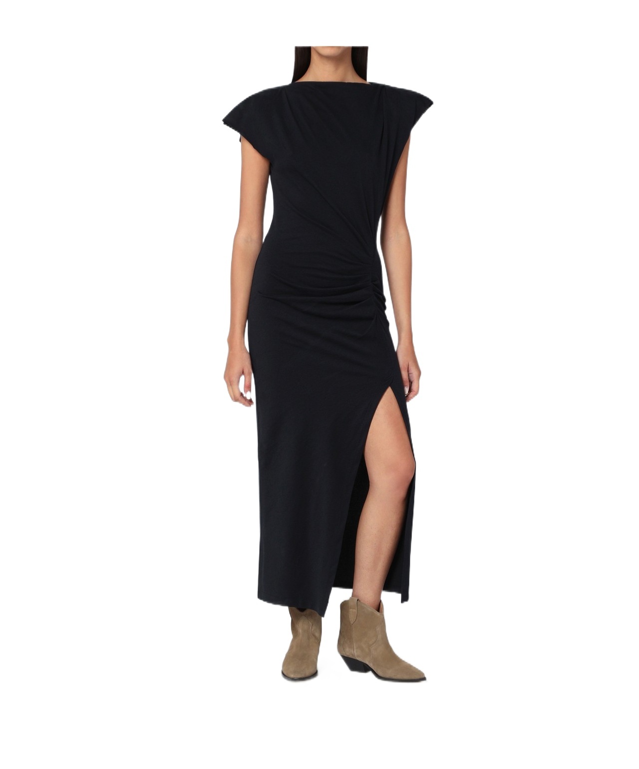 Isabel Marant Nadela Dress In Cotton In Black