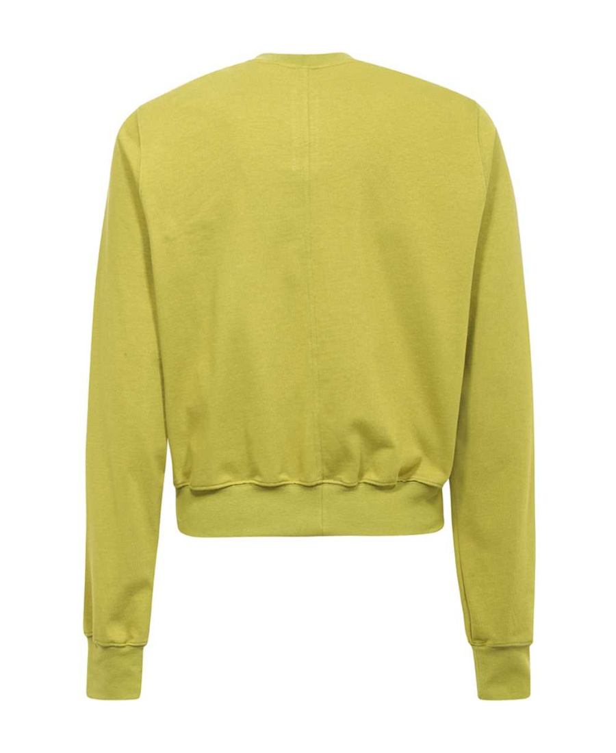 Rick Owens Round Collar Long Sleeve Sweater In Yellow