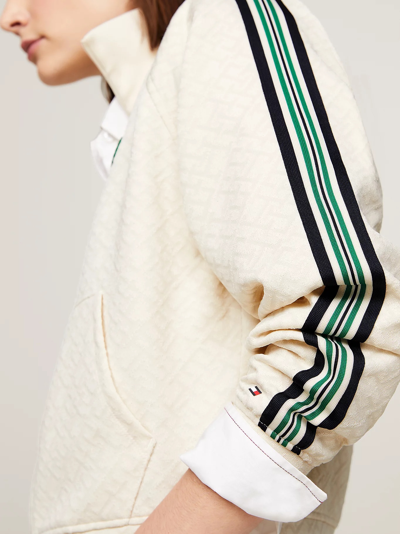 Tommy Hilfiger Long-sleeved Casual Jacket In White