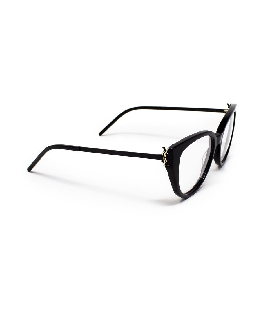 Saint Laurent Dark Grey Curved Sunglasses In White