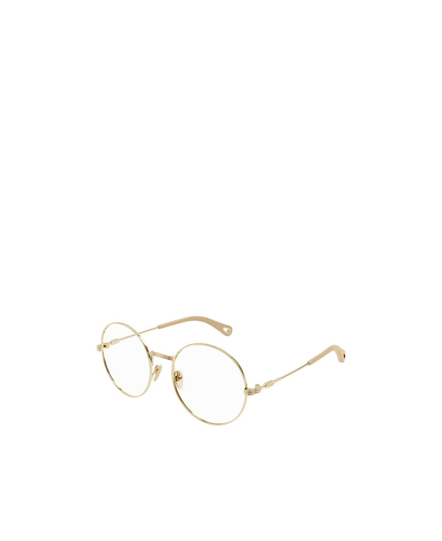 Chloé Eyewear Geometric-frame Glasses In Gold