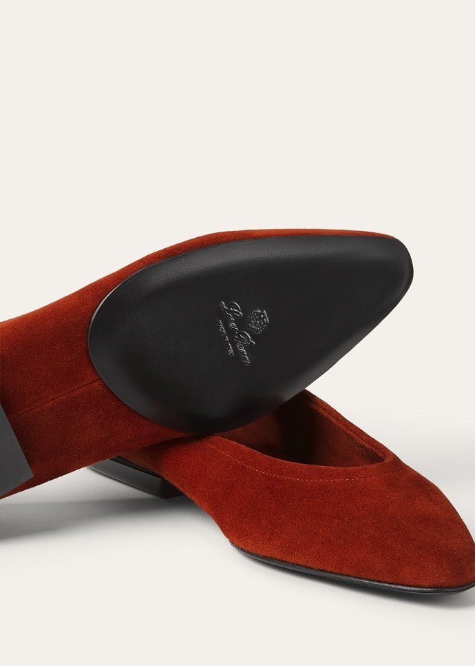 Loro Piana Primula Ballet Flat In Red
