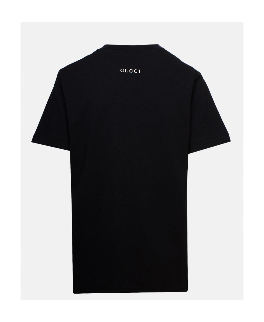 Gucci Gg Apple Logo T-shirt In Black