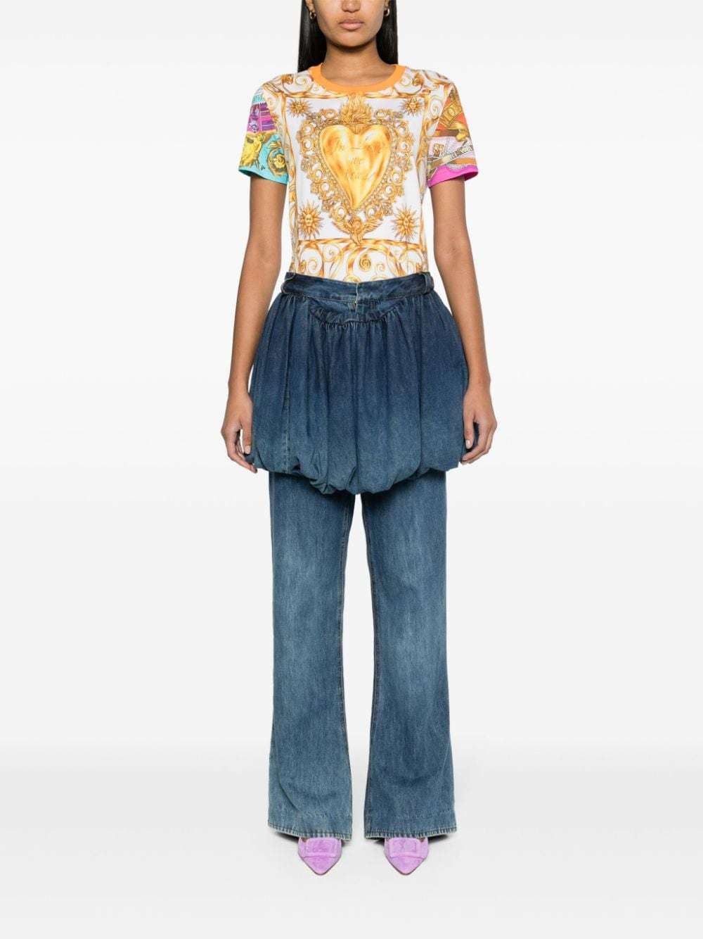 Moschino Graphic-print Cotton T-shirt In Multicolor