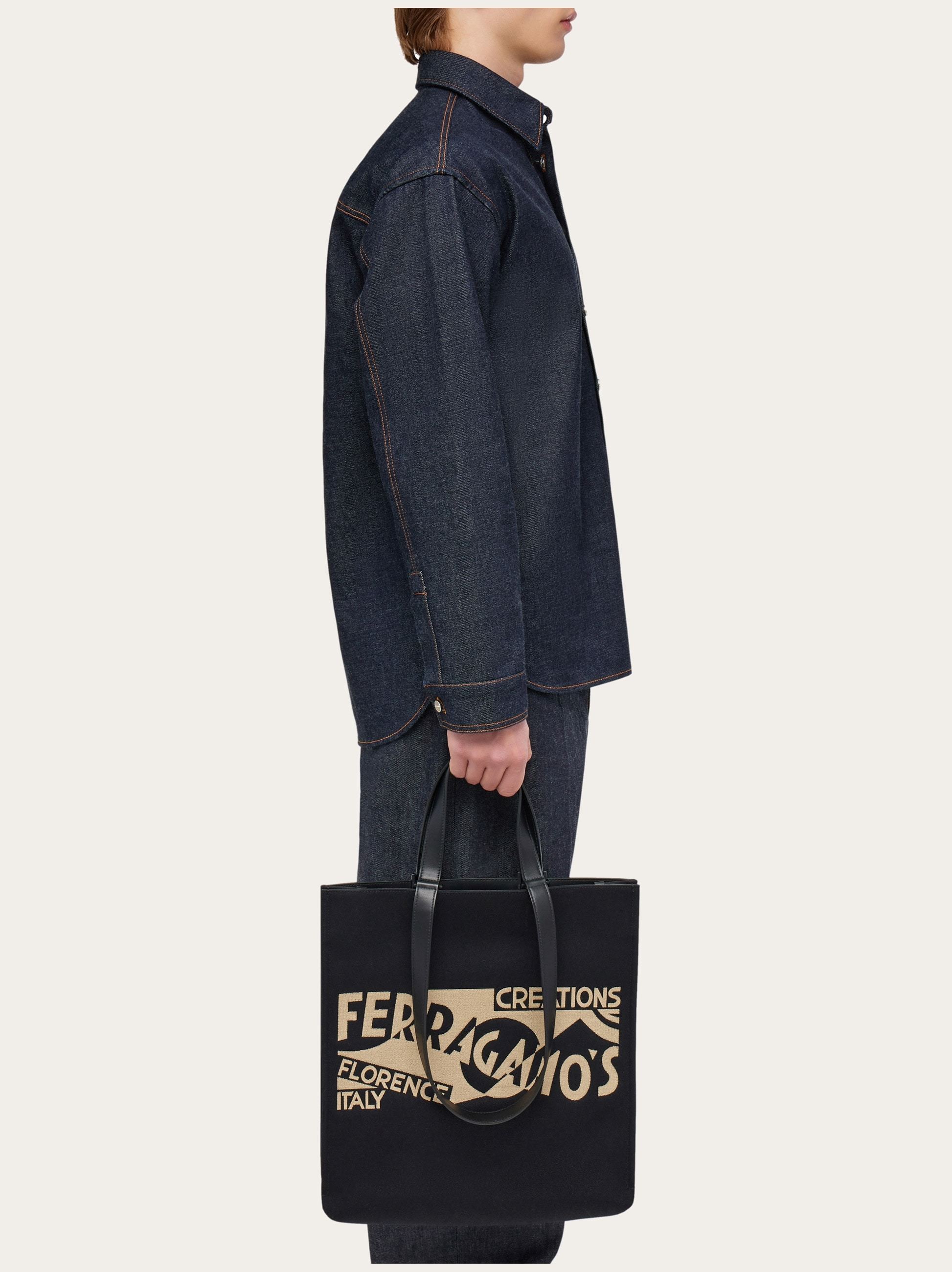 FERRAGAMO LARGE LOGO SHOULDER BAG
