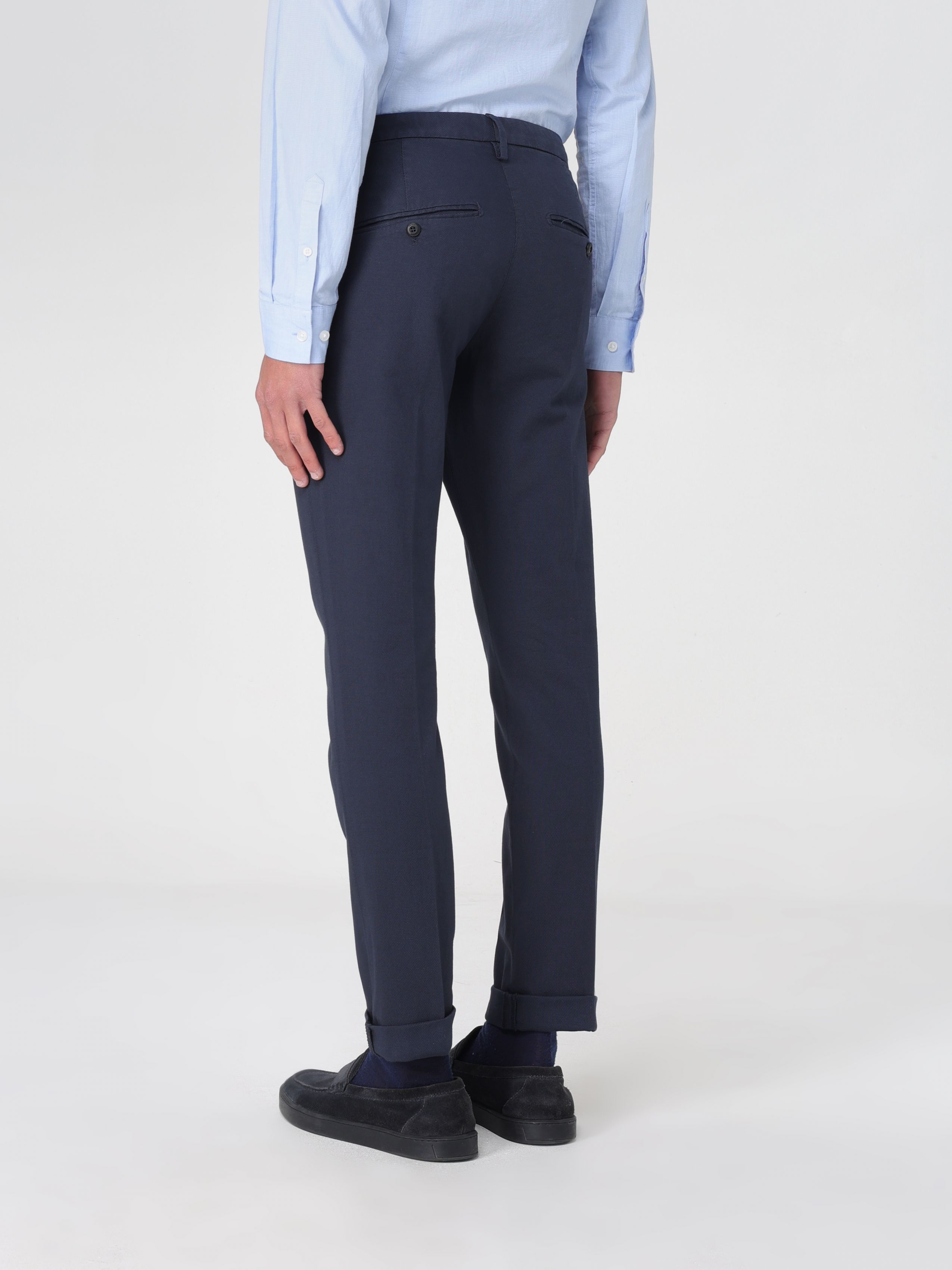 Dondup Belt Loop Casual Pants In Blue