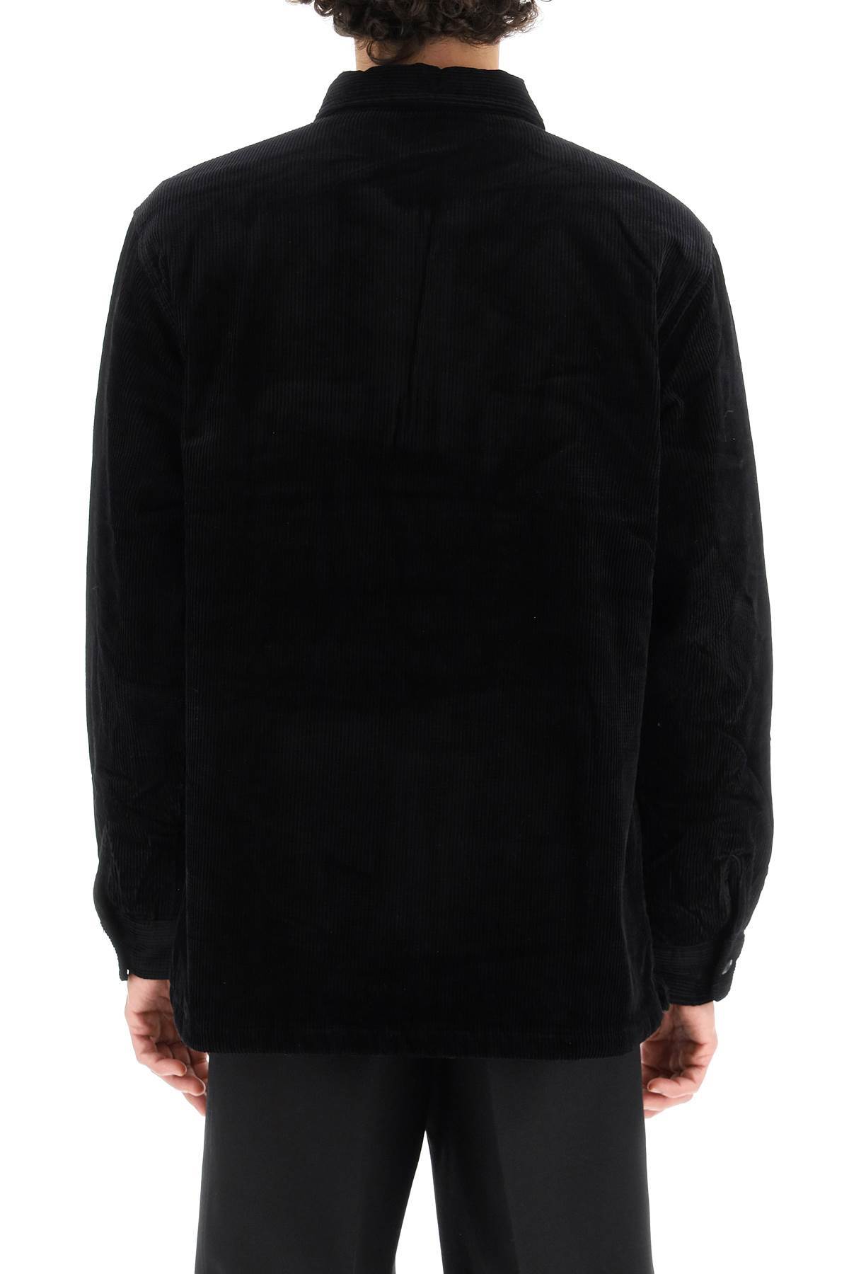 Carhartt Work In Progress Flint Corduroy Button-up Shirt In Black