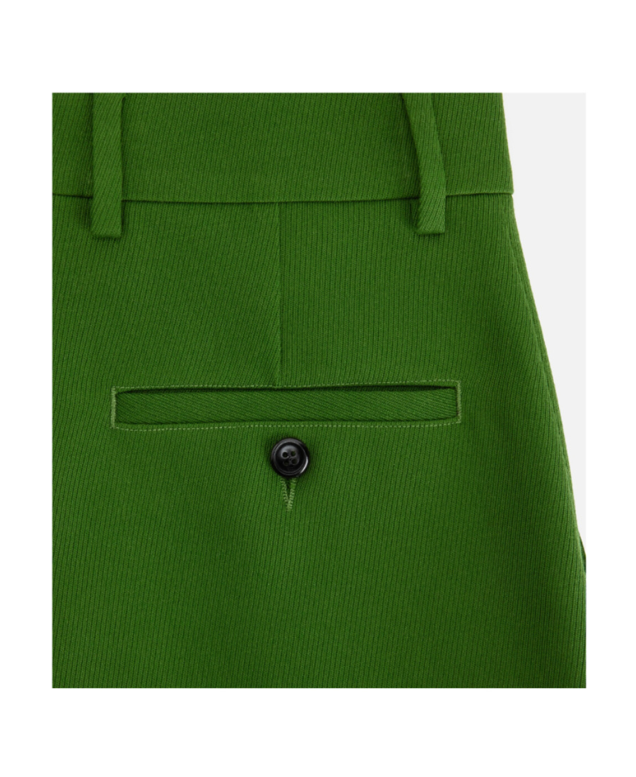 Ami Alexandre Mattiussi Virgin Wool Tapered Trousers In Green