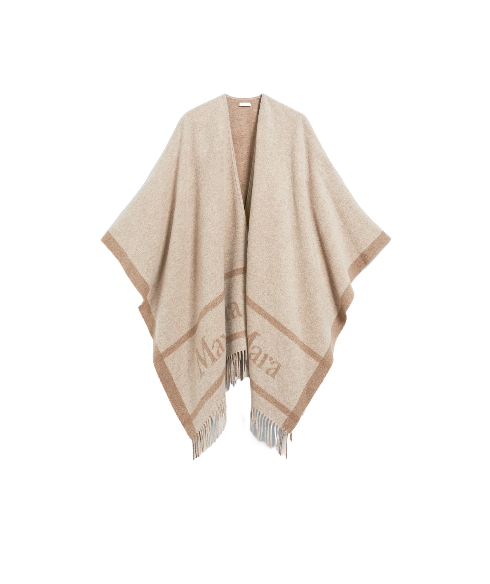 Max Mara Jacquard Wool Poncho