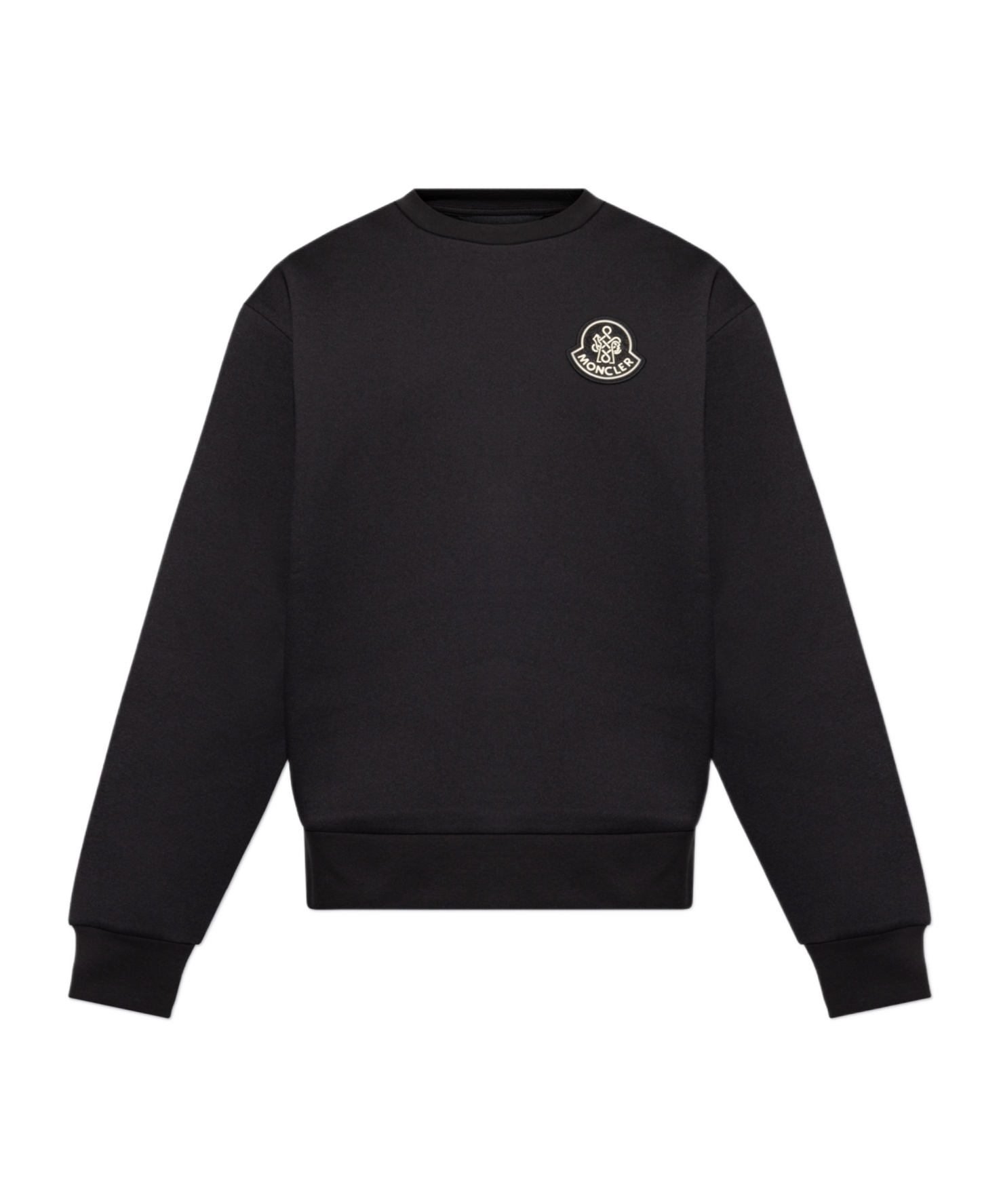 Shop Moncler Year Of The Snake Patch Neoprene Sweatshirt In Black
