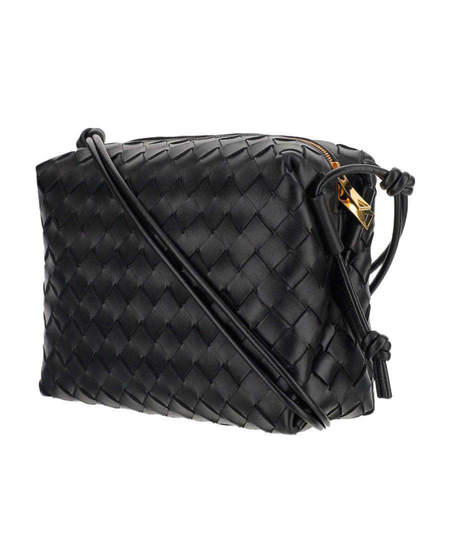 Bottega Veneta Small Loop Crossbody Bag In Black