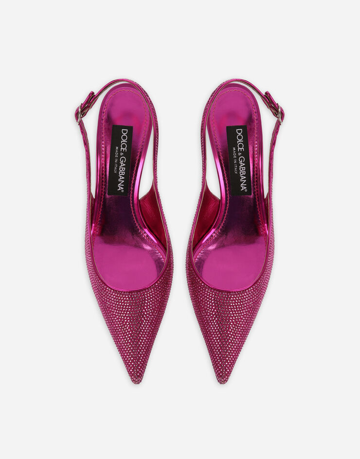 DOLCE & GABBANA DOLCE  GABBANA RHINESTONES EMBELLISHED SLINGBACK PUMPS