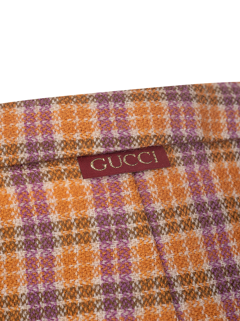 Gucci Check Pattern Skirt In Multicolor