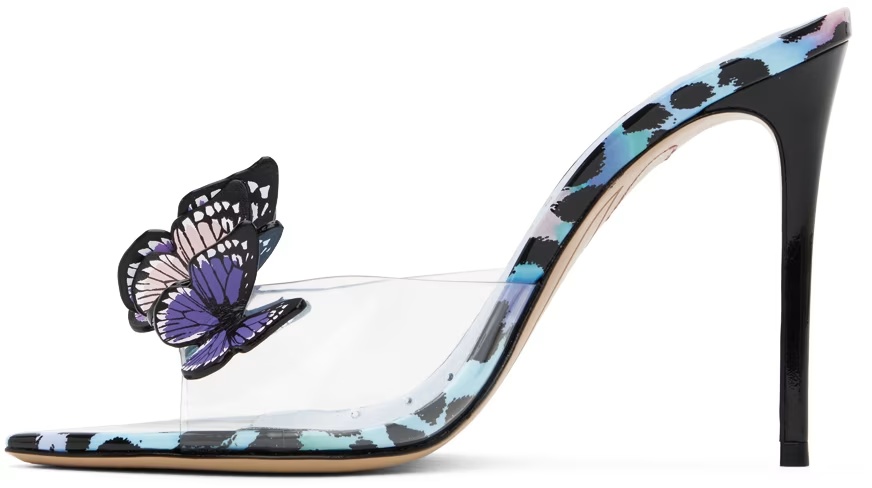 Sophia Webster Vanessa Butterfly Slide Mule Sandals In White