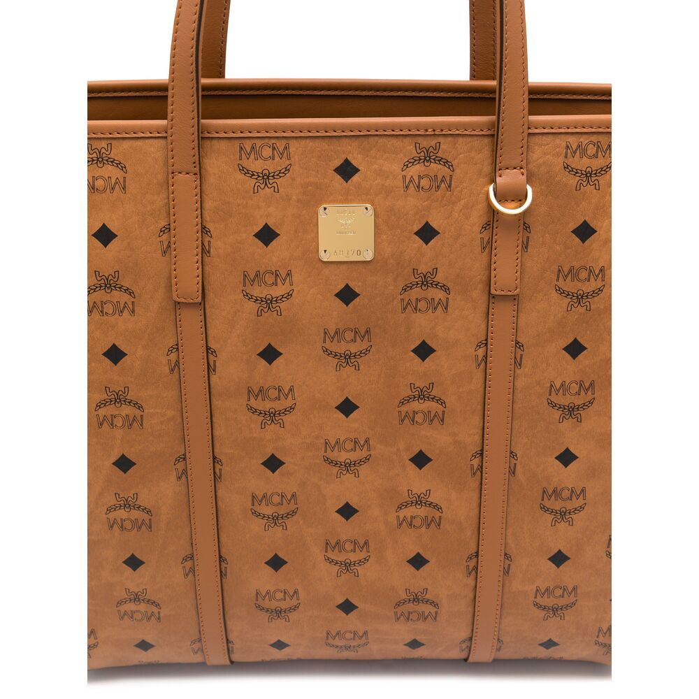 Mcm Double-handle Handbag In Brown