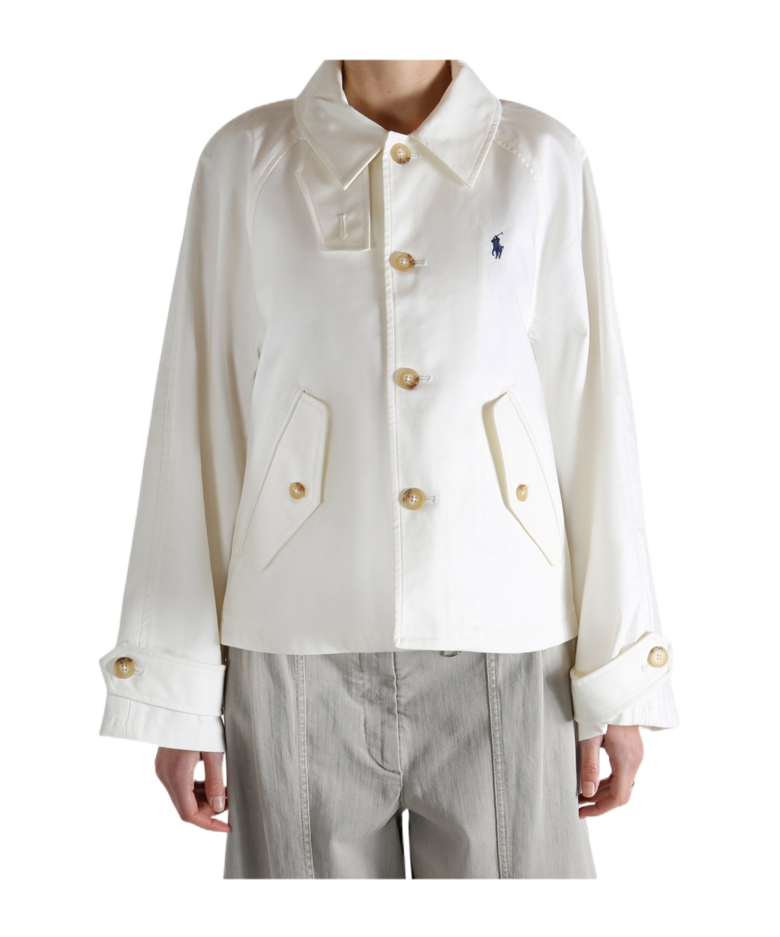 Polo Ralph Lauren Long-sleeved Casual Jacket In Neutral
