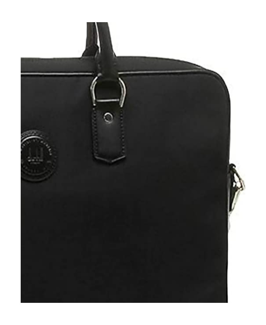Dunhill Black Logo Handbag In Black