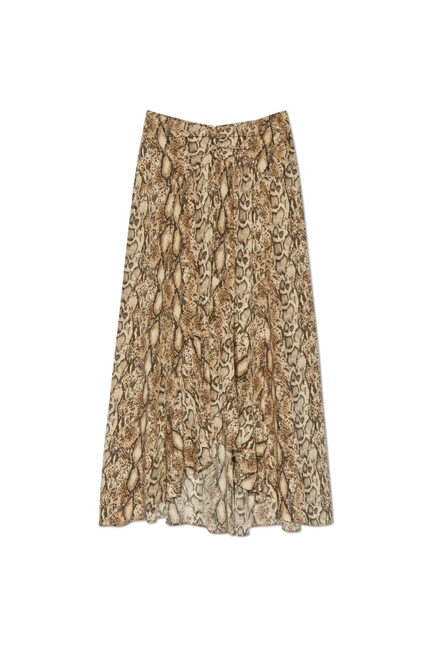 Isabel Marant Olena Draped Midi Skirt In Brown