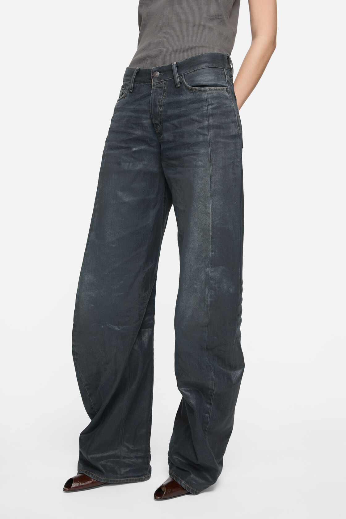 Acne Studios Multi-pocket Jeans In Gray