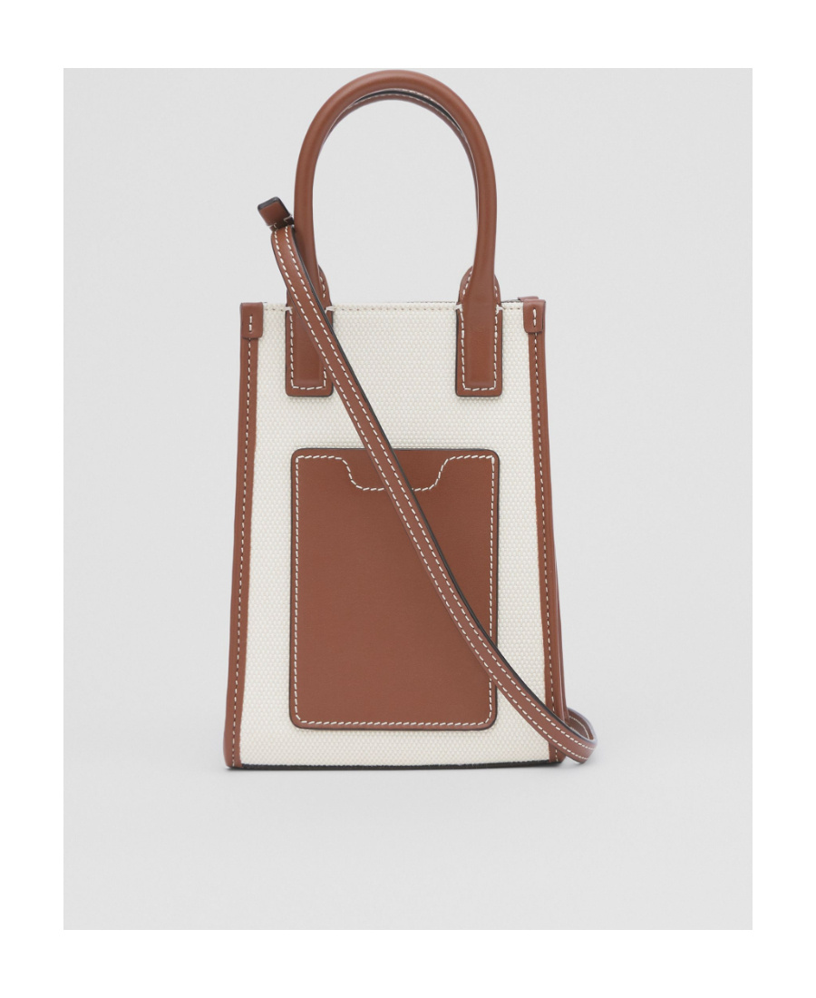 Burberry Tb Phone Tote Bag In White