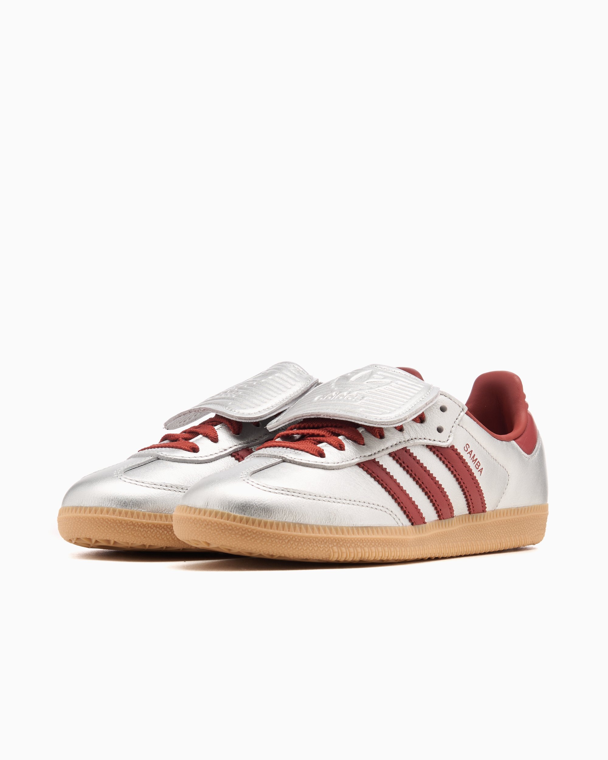 Adidas Originals Samba Lt Sneakers In Silver Leather In White