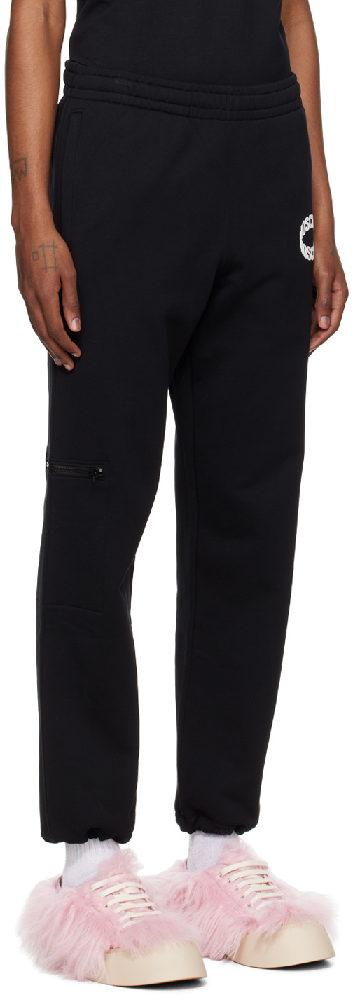 Moschino Black Loop Sweatpants In Black