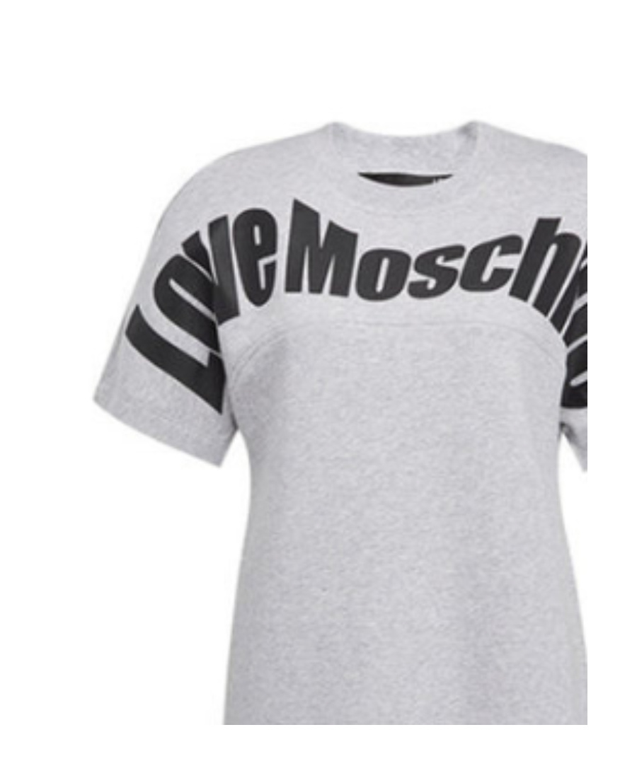 Moschino Logo Printed Round-neck T-shirt Dress In White