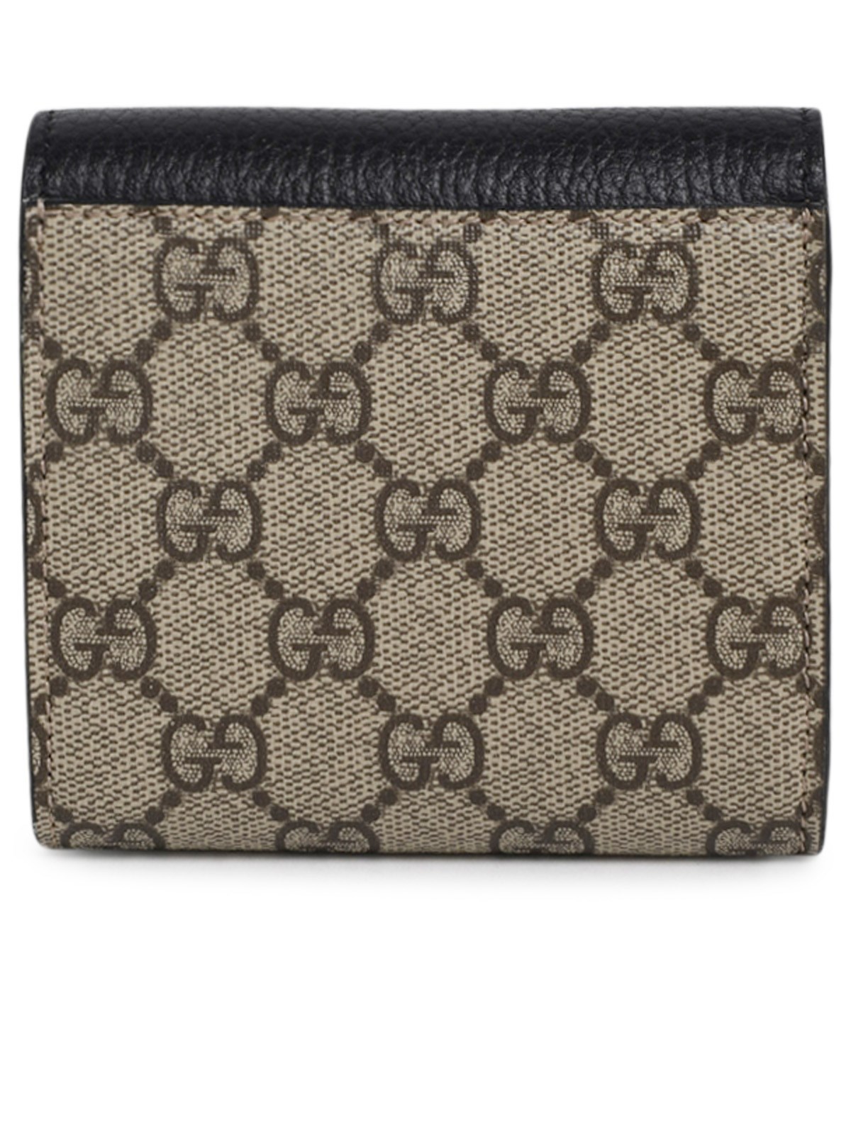 Gucci Brown Medium Gg Marmont Wallet In Black