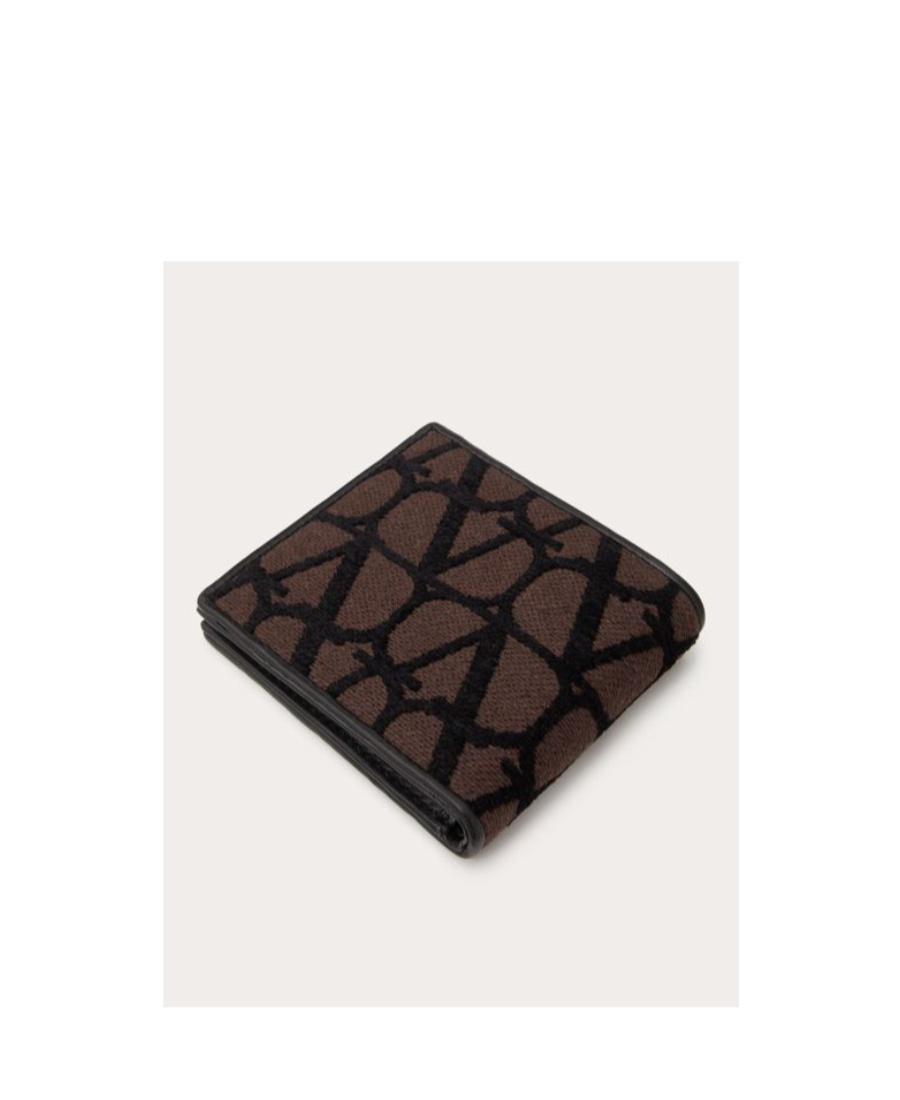 Valentino Toile Iconographe Bi-fold Wallet In Black