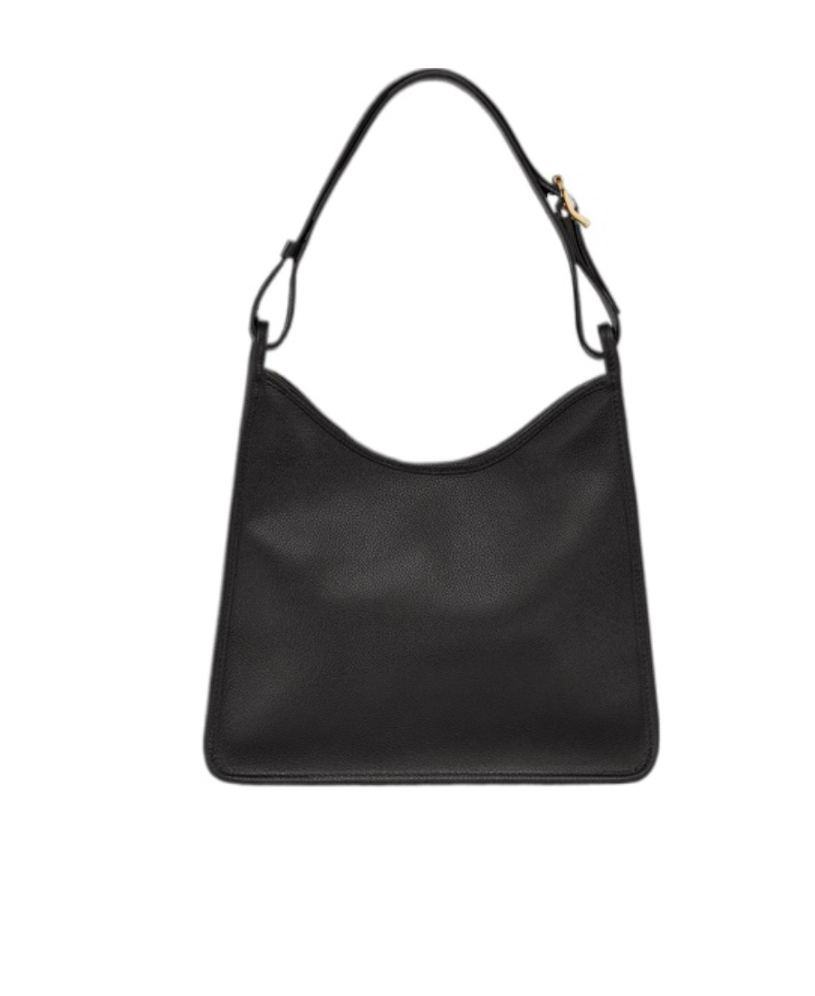 Longchamp Sac Porté Épaule M Le Foulonné In Black