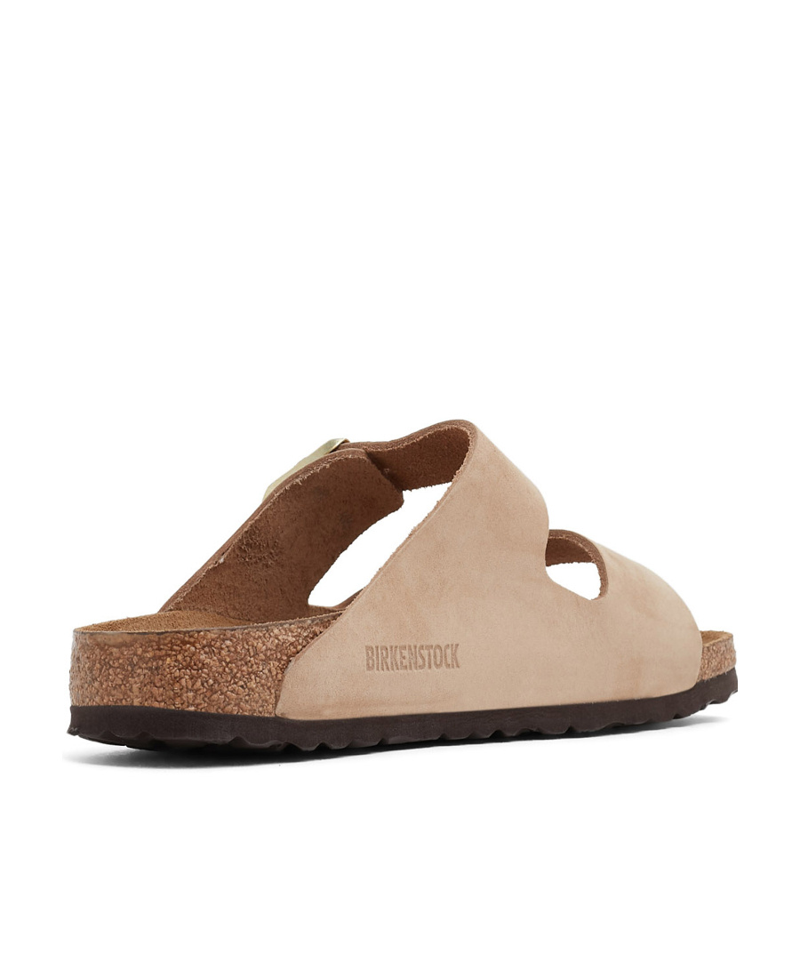 Shop Birkenstock Arizona Leather Sandals In Nude