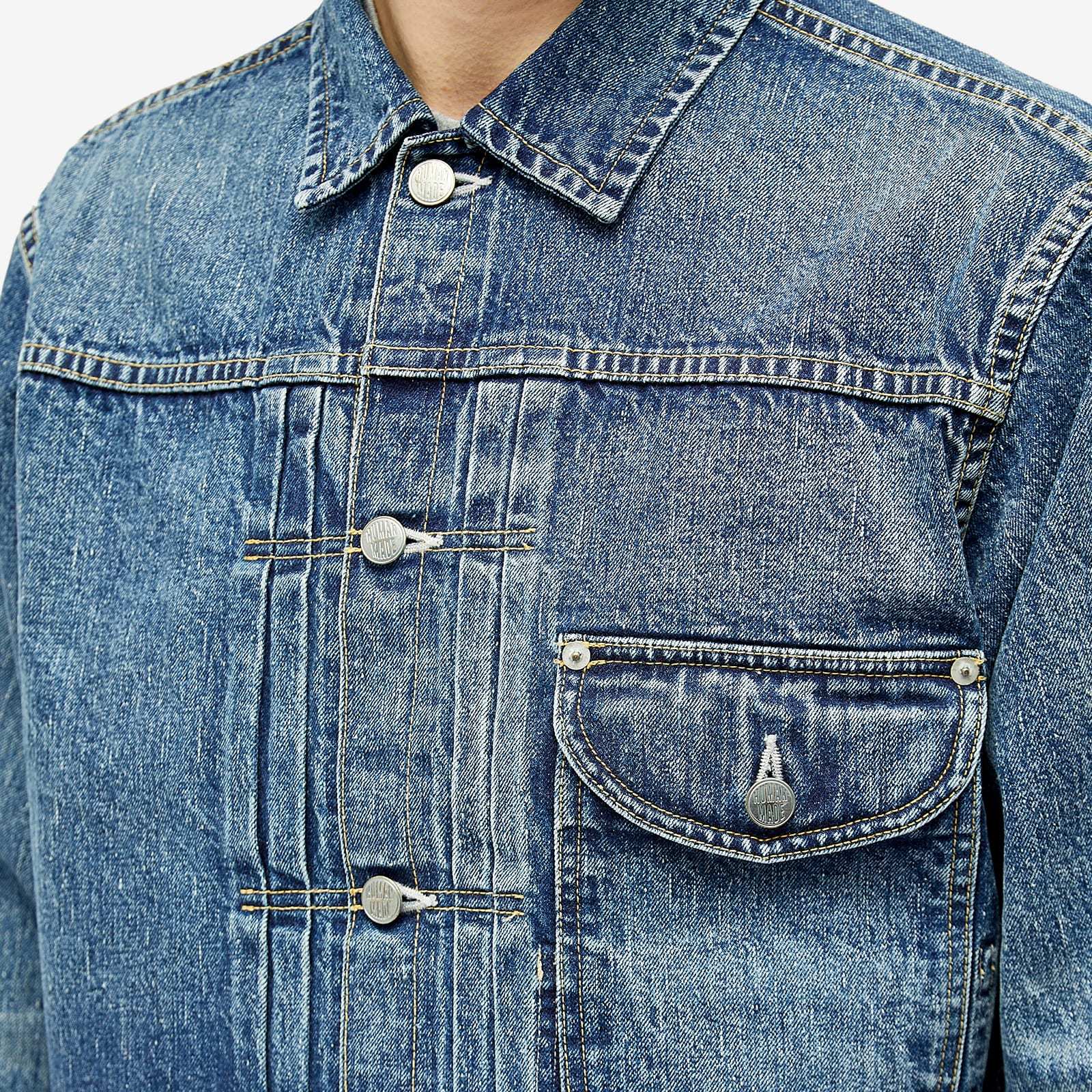 Human Made Long-sleeved Denim Jacket In Blue