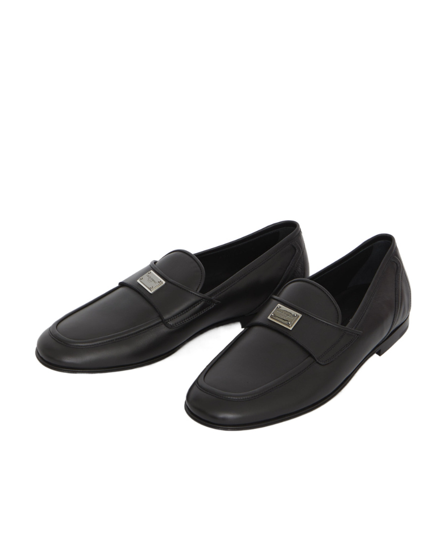 DOLCE & GABBANA DOLCE  GABBANA LOGO PLAQUE SLIP-ON LOAFERS