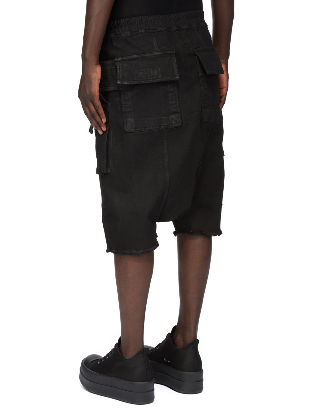 Rick Owens Drkshdw Drkshdw By Rick Owens Cotton Multi-pocket Bermuda In Black
