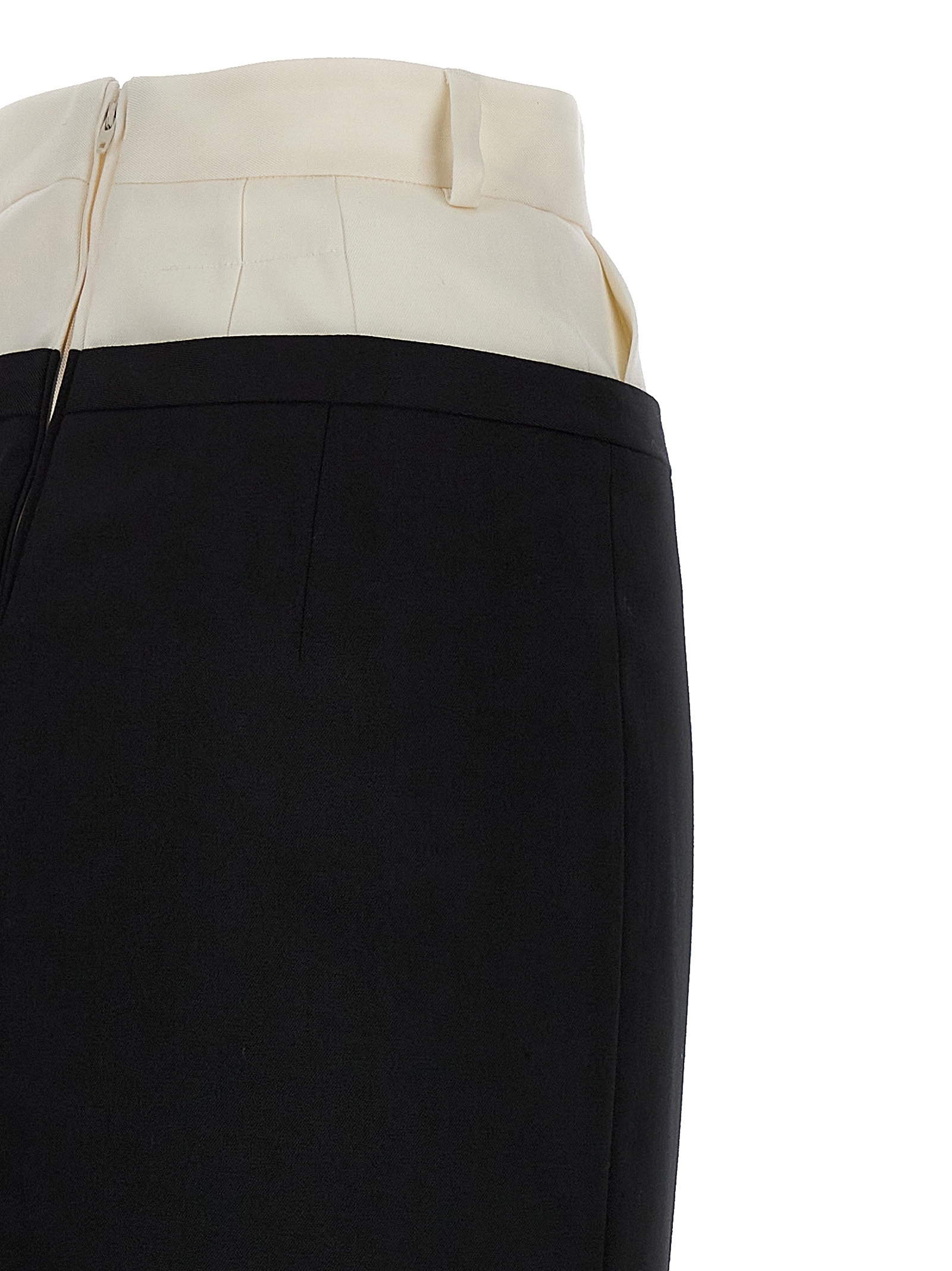 Shop Mm6 Maison Margiela Layered Midi Skirt In Black
