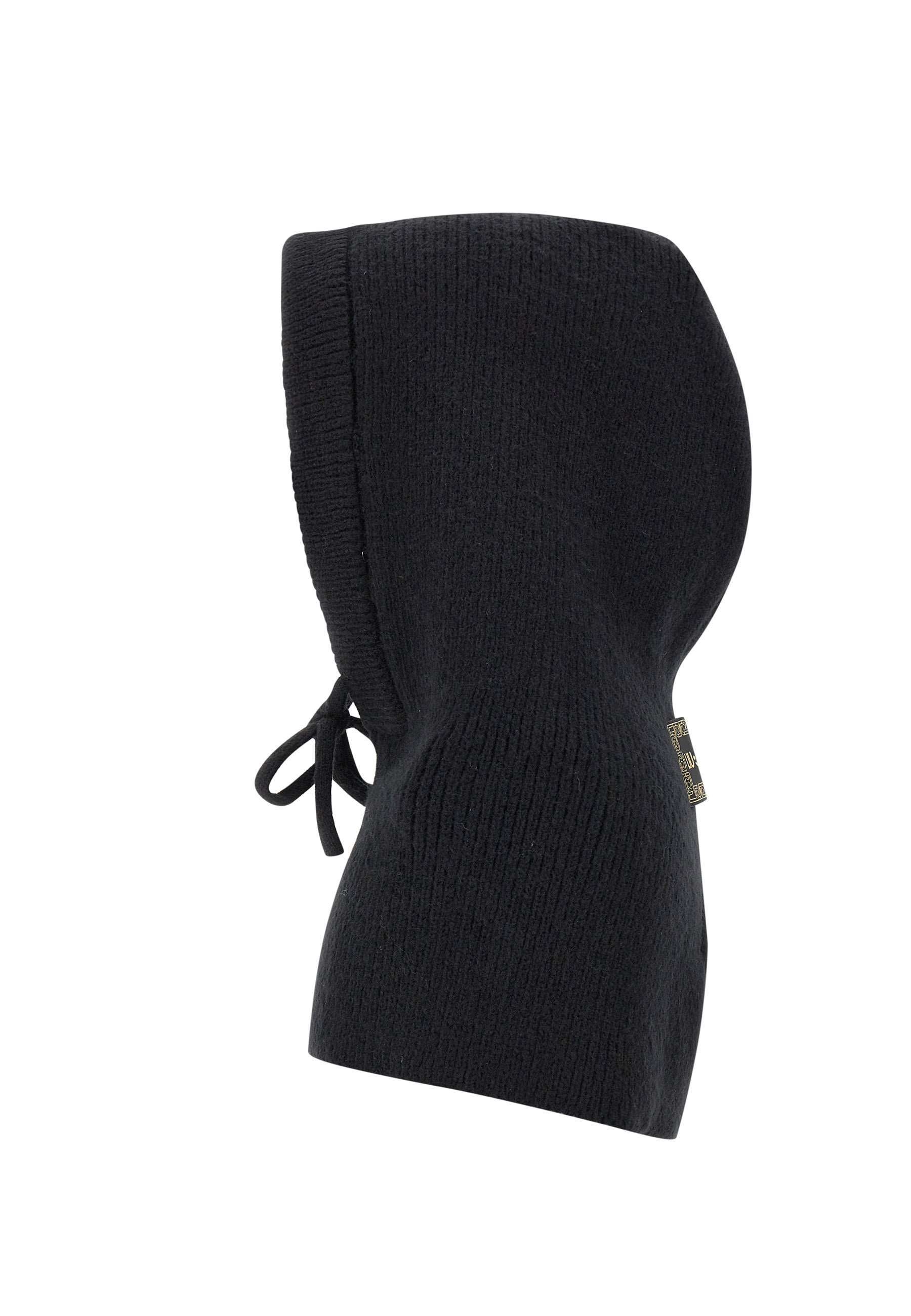 Liu •jo Logo-patch Balaclava In Black