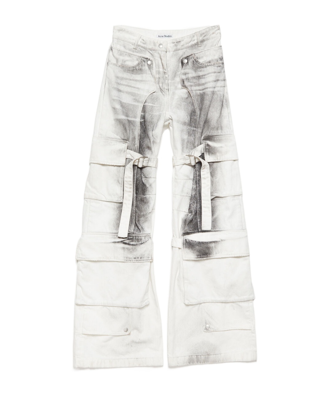 Acne Studios Loose-fit Jeans In White/black