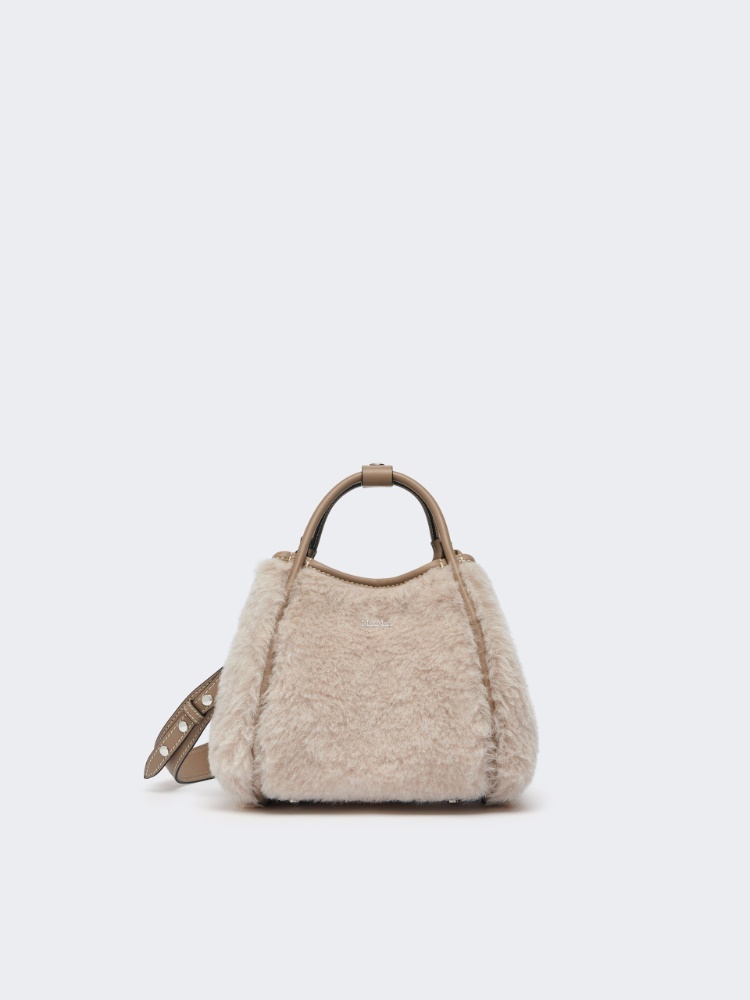 Max Mara T Marine Teddy Bear Mini Bag In Neutral