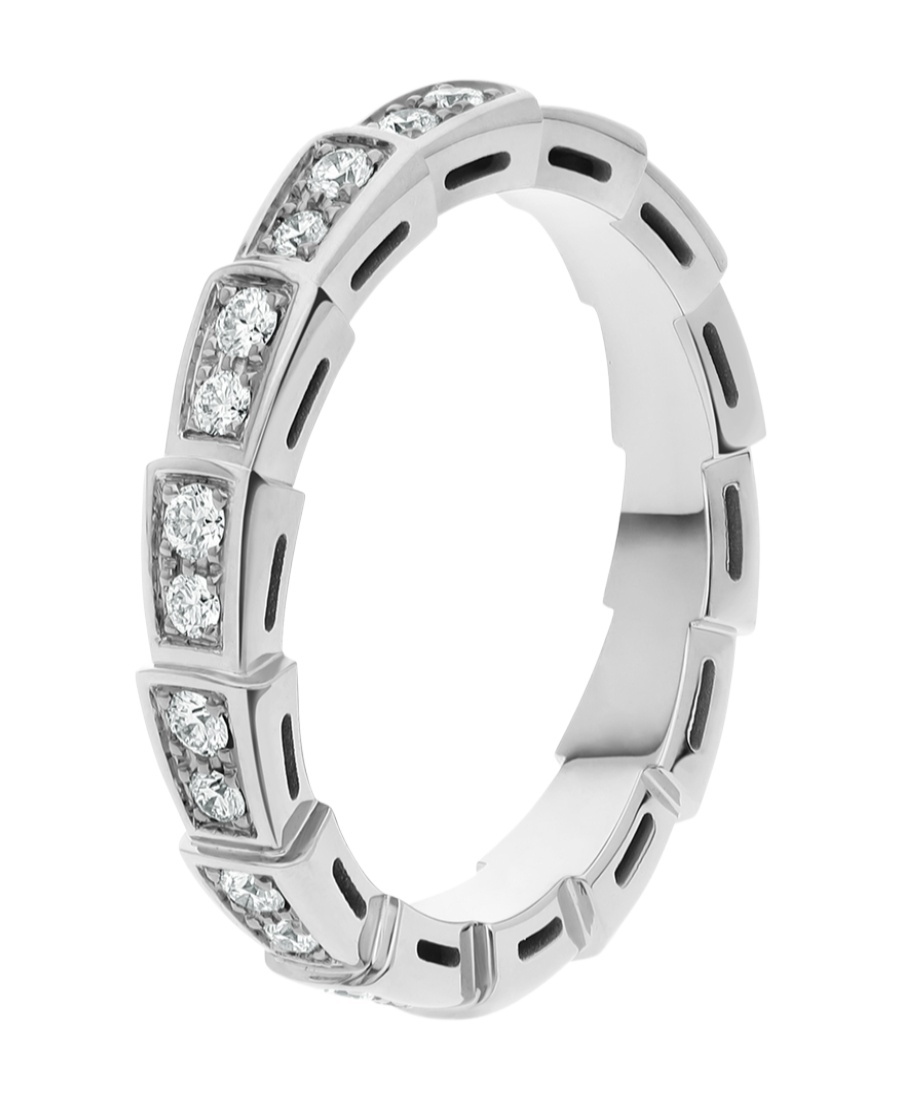 Shop Bvlgari Scaly Ring In White