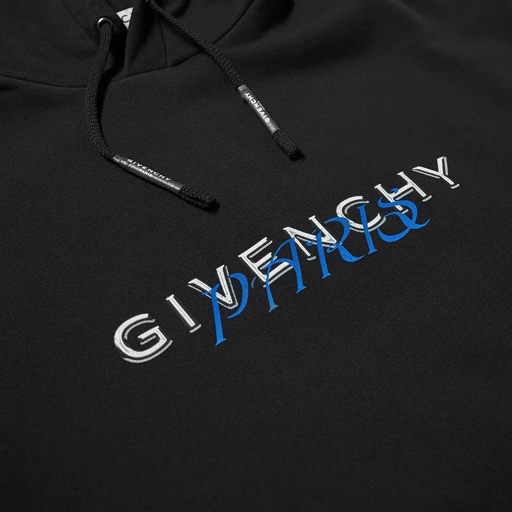 Givenchy Logo-print Cotton Hoodie In Black