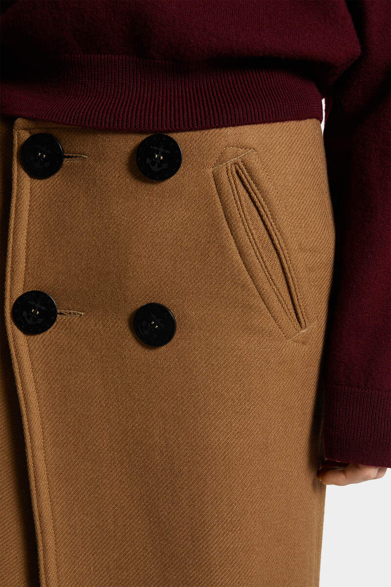 Dsquared2 Knitted Maxi Skirt In Brown