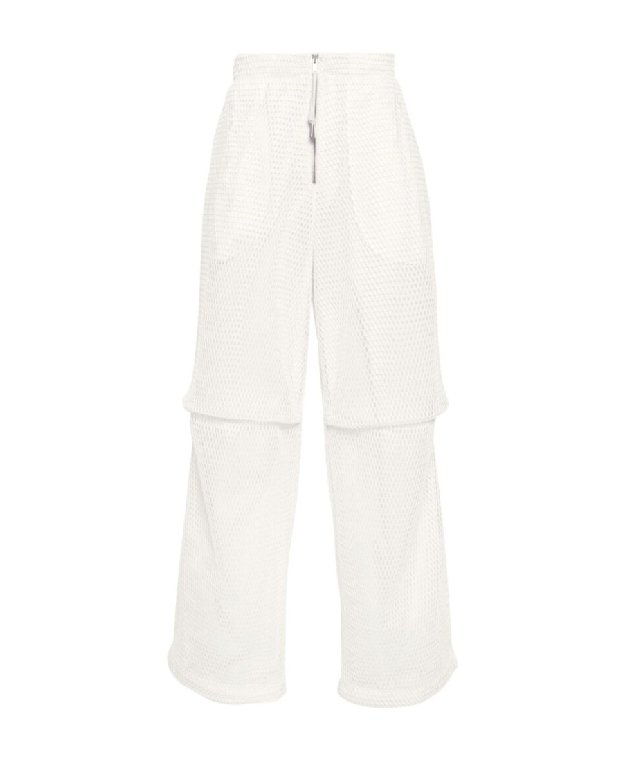 JIL SANDER LAYERED OPEN-KNIT TROUSERS